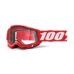 ACCURI 2 Enduro Moto Goggle Red - Clear Lens