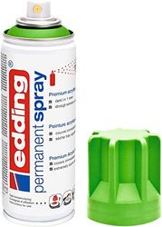 edding 5200 spray permanent - vert jaune mat - 200 ml - peinture acrylique pour peindre ou décorer verre, métal, bois, céramique, plastique, toile - peinture acrylique en aérosol, 200ml
