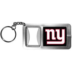 Siskiyou NFL New York Giants Split Ringer Lampe de Poche Porte-clés avec décapsuleur, Gris/Noir