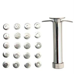 Glorex 6 8076 50 - modelleringsspruta (metall) med 19 mönstrade skivor
