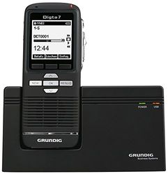 Grundig Digta 7 - Dictáfono Digital (en Set prémium, Dispositivo de Mano con estación de Carga, Software de Dictado y Accesorios)