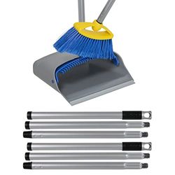 ARICASA Elevador de Basura con Escoba, Amarillo, Gris Y Azul, 45 cm