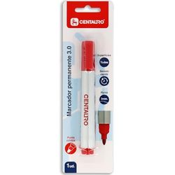 Centauro - Pennarello permanente rosso, 3 mm, punta conica, asciugatura rapida, inchiostro con base olio, adatto a tutti i tipi di superfici, metallo, vetro, stagno, plastica, pellicola fotografica,