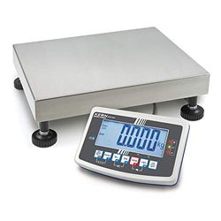 Robuuste plateauweegschaal [Kern IFB 30K5DM] in zware uitvoering met ijkvergunning [M], weegbereik [Max]: 15 kg / 30 kg, leesbaarheid [d]: 5 g / 10 g, weegplaat: BxDxH 400x300x128 mm (roestvrij staal)