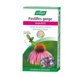 A.VOGEL - Echinaforce - Pastilles pour la Gorge - Renforce l'immunité et soulage les maux de gorge - Extrait d'échinacéa et de sauge fraîche 100% Bio - 20 pastilles goût menthe