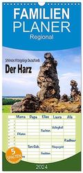 Pianificatore Familienplaner 2024 - Der Harz - Schönstes Mittelgebirge Deutschlands mit 5 Spalten (Wandkalender, 21 cm x 45 cm) CALVENDO