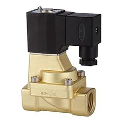 2-weg magneetventiel »2 W«, messing, NC, voorgeregeld, 230 V, 50 Hz, mediumtemperatuur max. 80 °C / 90 °C, G 1/2, PN 0,5-10 bar.