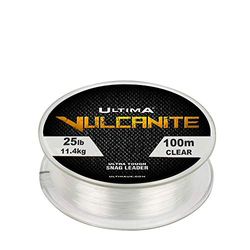 Ultima Vulcanite Ultra Tough Carp Fishing Snag Leader - Clear, 0.50 mm - 25 lb