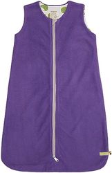 loud + proud Unisex baby omkeerbare slaapzak fleece, GOTS-gecertificeerd peuterpyjama's, violet, 86/92, paars, 86/92 cm