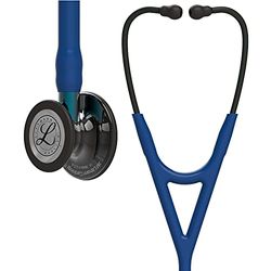 3M Littmann Cardiology IV Fonendoscopio Diagnóstico, Campana De Acabado Estándar, Vástago Y Auricular De Acero Inoxidable, Tubo Color Azul, 69 cm