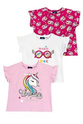 Chicco Set T-shirt Con Maniche Corte in cotone, Magliette Bambine e ragazze, Rosa, 2 anni (pacco da 3)