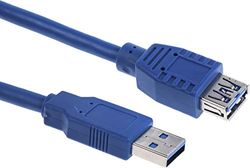 RS PRO USB-kabel, USBA/USBA, 1 m USB 3.0 blå