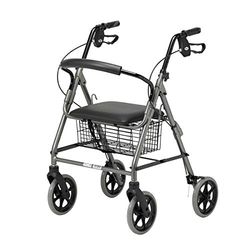 Homecraft Four Wheeled Rollator Walker with Cable Breaks - Quartz