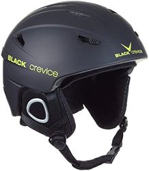 Black Crevice Casque de Ski Kitzbühel I Casque de Ski au Design Sportif en différentes Couleurs I Casque de Ski Hommes & Femmes I Casque en Polycarbonate I Casque de (S, Noir/Jaune)