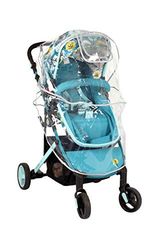 LittleLife Buggy and Pushchair Transparent Rain and Wind Chill Cover, Universal Full Cover Fit
