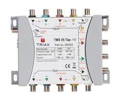 Triax TMS 55 – 15 Splitter a 5 Vie, 5 ingresso, 5 Uscite Bianco