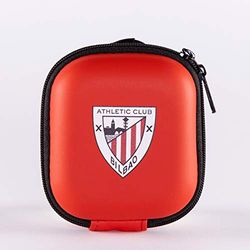 Athletic Club de Bilbao - Étui Universel pour Accesoires - Doublure Intérieure en Mousse - Fermeture Zip - Housse pour Airpods, clés USB ou Chargeurs - 8x9x4,4cm - Produit Officiel de l'Équipe