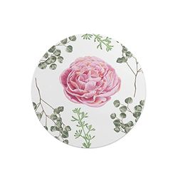 Questo Casa, Tapis de Souris Rond imprimé numérique avec Fond antidérapant pour Bureau et Maison Diamètre 22 cm