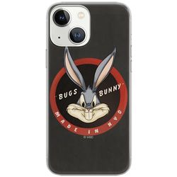 ERT GROUP mobiltelefonfodral för Iphone 13 originalt och officiellt licensierat Looney Tunes mönster Bugs 006 Vit optimalt anpassad till formen på mobiltelefonen, fodral tillverkad av TPU-plast