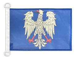 AZ FLAG - Flaga Friuli-Wenecja Julijska - 45x30 cm - Flaga żeglarska Friuli-Venezia Giulia - Włochy Specjalna łódź i zewnętrzna z zablokowanej siatki z wbudowanymi pierścieniami z tworzywa sztucznego