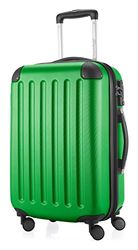 HAUPTSTADTKOFFER - SPREE – resväska med hårt skal, rullväska, resväska, 4 dubbla hjul, Grön, 55 cm Handgepäck, resväska