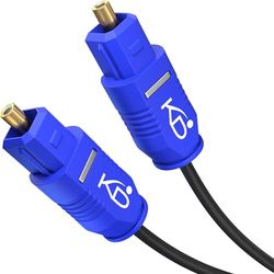 KabelDirekt – TOSLINK-kabel Slim, Optische Audiokabel – 1m – Glasvezelkabel voor Soundbar, 2mm dun (S/PDIF-kabel, Stereo Systeem/Versterker, Thuisbioscoop, Xbox One/PS4)