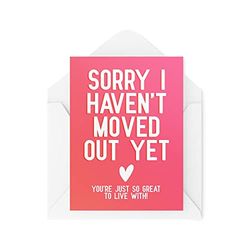 Funny Mother's Day Cards | For Her Parent Love Mummy Banter Mama | Sorry I Haven't Moved Out Yet | Son Daughter Teenager Birthday | CBH891