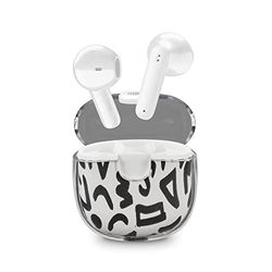 Music Sound | DRIP - Auricolare Bluetooth a capsula - Custodia Trasparente con Design Fantasie alla Moda - Playtime 19H - Comandi posti sugli auricolari - Fantasia Strisce Colore
