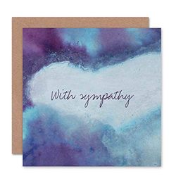 Wee Blue Coo OCCASION BEREAVEMENT LOSS WITH SYMPATHY ART GREETINGS GREETING CARD GIFT