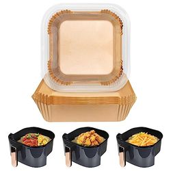 HORJOR 100 Piezas Papel para Freidora de Aire, 20cm Accesorios Cosori Papel Horno Cuadrado Freidora sin Aceite para 4-7L, Hornear Asar y Microondas Sartén