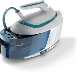 Philips PerfectCare Serie 6000 Generador De Vapor - 2400 W, 500 g De Impulso De vapor, 6,5 Bares De presión, Tecnología OptimalTEMP, Depósito De 1,8 L, Blanco/Azul (PSG6022/20)