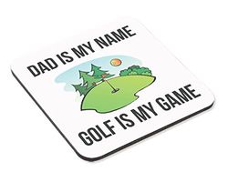 Dad Is My Name Mug & Coaster Set Daddy Granddad Birthday Father's Day Tea Gift