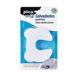 Salvadedos para puertas plico goma eva blanco blister de 1 unidad