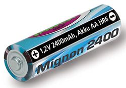 Jamara 141018 - Batería 1,2V 2000mAh NiMh Mignon AA HR6 – Batería Recargable de Alto Rendimiento, Ideal para Dispositivos de Flash, Cámaras, Mandos a Distancia, Juguetes