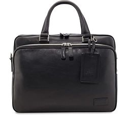 Picard, Mannen laptoptas, in de kleur zwart, van leer, 38 cm, met handvat, 401093B001