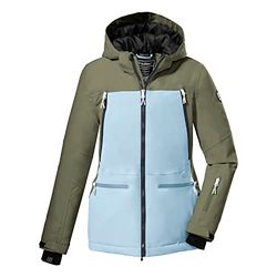 Killtec (KILAH) Girl's Giacca da sci/giacca funzionale con cappuccio e paraneve KSW 175 GRLS SKI JCKT, blu ghiaccio, 164, 38780-000