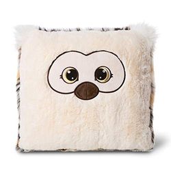 NICI 45742 knuffelkussen uil Aurina 40 x 40 cm – het schattige pluche kussen voor jongens, meisjes, baby's en knuffelliefhebbers – ideaal voor thuis, kleuterschool of onderweg