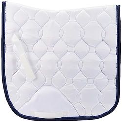 HKM Dressage Competition Zadeldekjes Wit/Marineblauw Pony-Dressuur