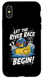 Coque pour iPhone X/XS Course de compétition familiale Rubber Duck Racing Team