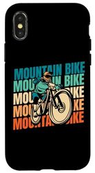 Custodia per iPhone X/XS Retro Bici Ciclismo Biker - Mtb Vintage Mountain Bike