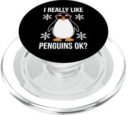 Pingüino divertido realmente como pingüinos PopSockets PopGrip para MagSafe
