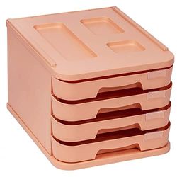 Skåp dokument 4 lådor Orange pastell ECO