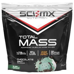 SCI-MX Total Mass - Advanced Muscle Mass Gainer Protein Powder - Muscle Growth & Weight Gain - Chocolate Mint • 32g Protein + 473 Calories per Serving • 2kg