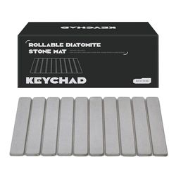 KEYCHAD Foldable Stone Bath Mat, Diatomaceous Earth Anti-slip Bath Mat Great Absorption Ability Quick Dry Natural Shower Floor Mat for Bathroom, Home & Bedroom Door, 23.4 * 15.4'' Gray