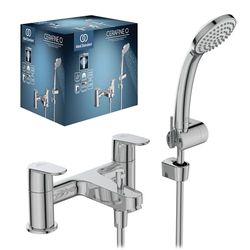 Ideal Standard - Cerafine O, Kit rubinetto per vasca doppio comando con accessori, Cromato