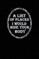 a list of places i would hide your body