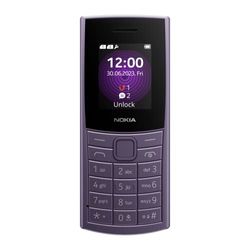 Nokia 110 4G 2023 Dual Sim Mobile Phone, 1.8 Inch Colour Display, Camera, Purple [Italy]
