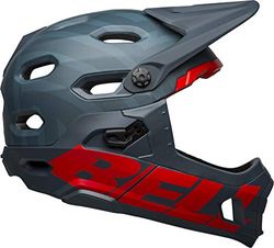 Bell Super DH herenhelm, Prime Matte Blue/Crimson, L