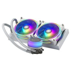 Cooler Master MasterLiquid ML240 Illusion White ARGB Close-Loop AIO CPU Liquid Cooler, cupola traslucida, radiatore 240 mm, MF120 Halo PWM, AMD Ryzen AM5/AM4, Intel LGA1700/1200 (MLX-D24M-A18PW-R1)