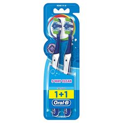 Oral-B Complete 5 Way Clean escova de dentes manual médio - 2 unidades